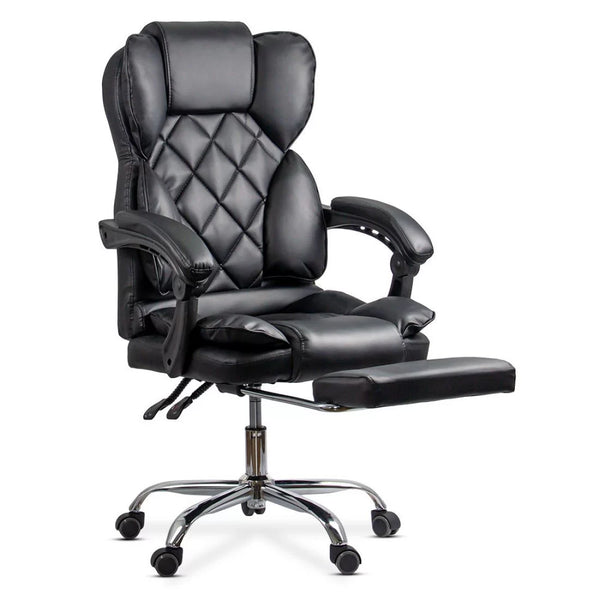 Scaun directorial elegant cu suport pentru picioare OFF 412 negru - EScaune