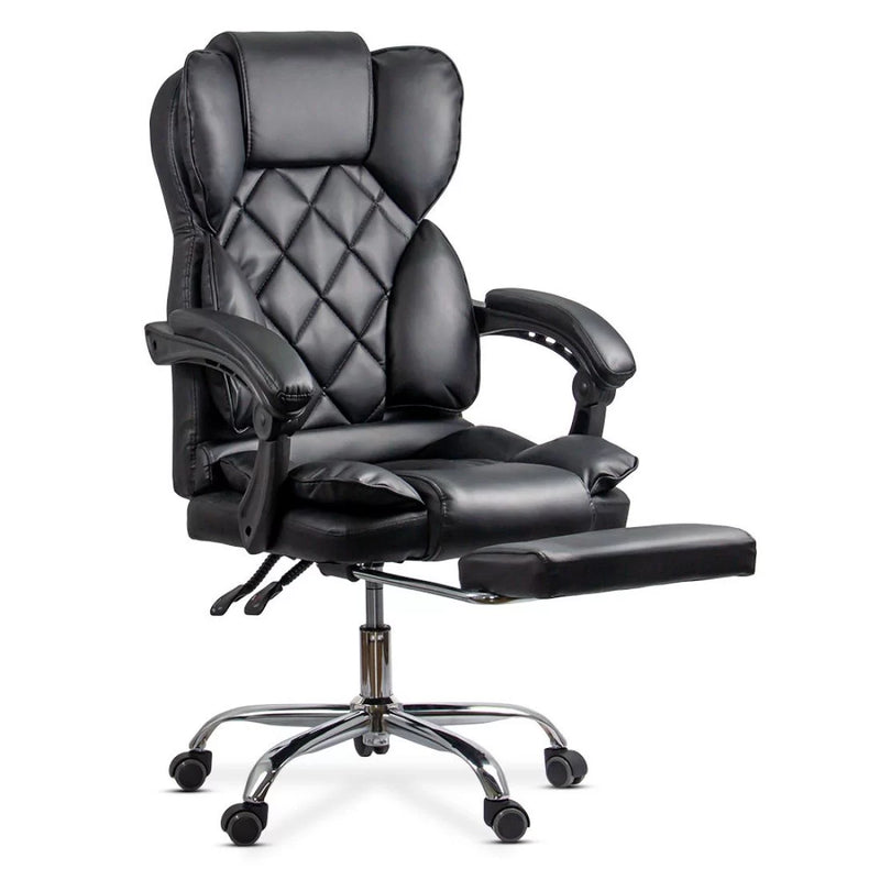 Scaun directorial elegant cu suport pentru picioare OFF 412 negru - EScaune