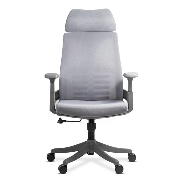 Scaun ergonomic din mesh cu suport lombar si tetiera SYYT 9514 gri - EScaune