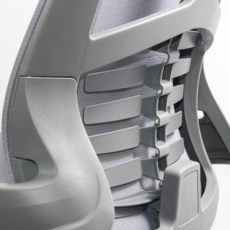 Scaun ergonomic din mesh cu suport lombar si tetiera SYYT 9514 gri - EScaune