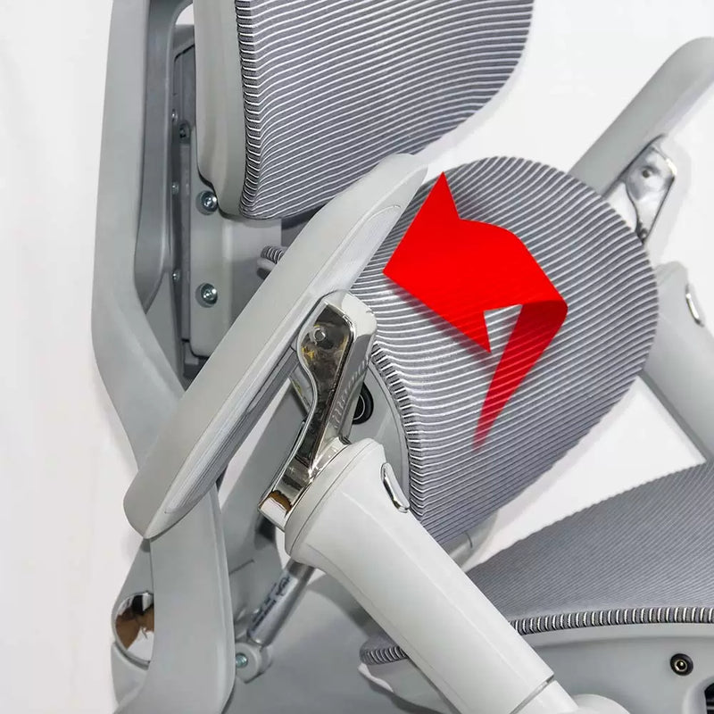Scaun ergonomic gri din mesh rezistent la 150 kg cu functie de masaj lombar cu incalzire, SYYT 9521