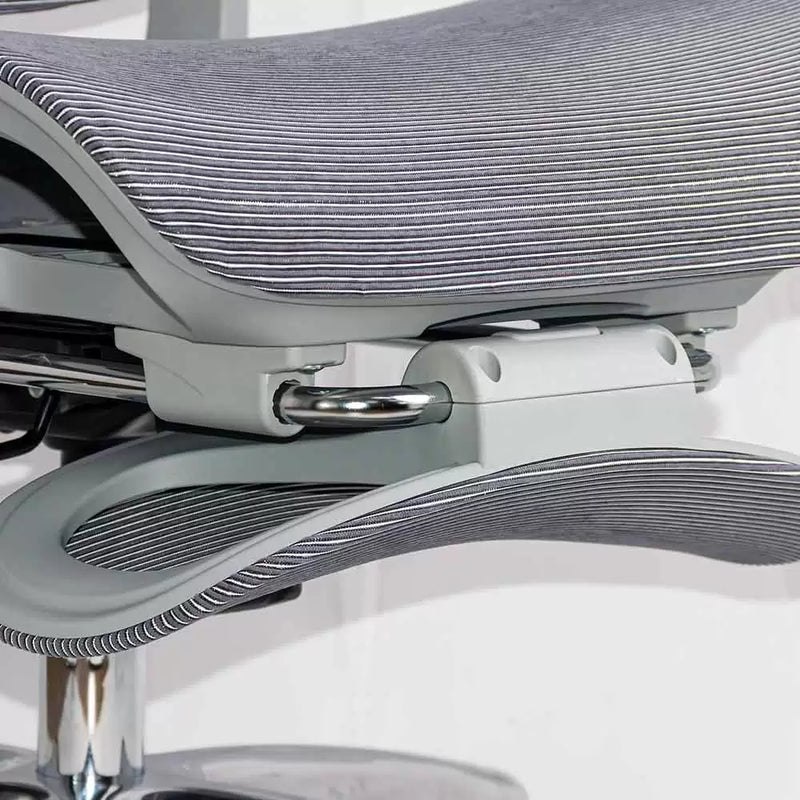 Scaun ergonomic gri din mesh rezistent la 150 kg cu functie de masaj lombar cu incalzire, SYYT 9521