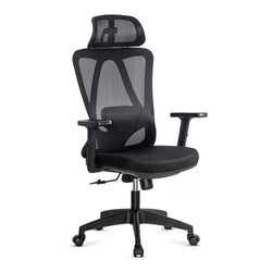 Scaun ergonomic negru cu tetiera reglabila si suport lombar OFF 987 - EScaune