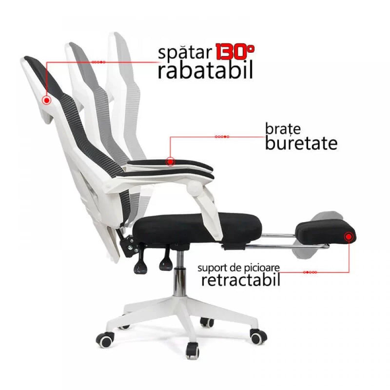 SCAUN ERGONOMIC CU SUPORT DE PICIOARE OFF 424 - EScaune