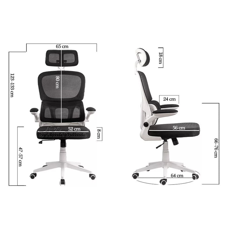 Scaun de birou ergonomic cu tetiera reglabila si suport lombar activ OFF 432 - EScaune