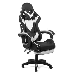 SCAUN GAMING CU SPATAR REGLABIL SI SUPORT PICIOARE OFF 299 - EScaune