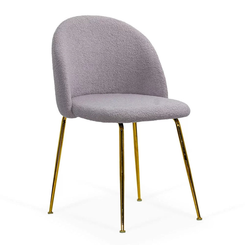 Scaun living BUC 284 din material boucle cu cadru metalic si dopuri pentru protectie