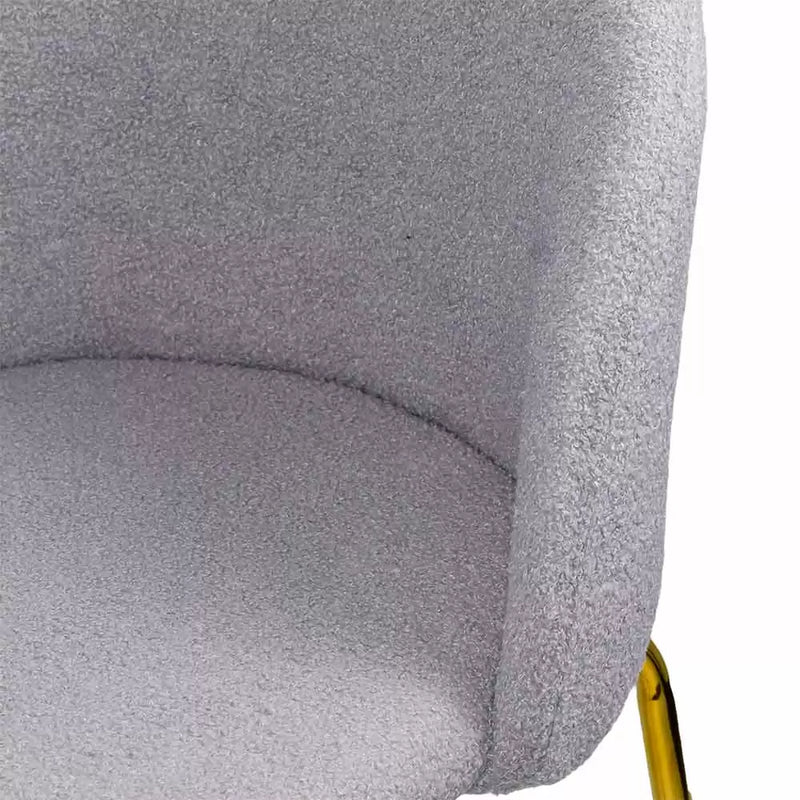 Scaun living BUC 284 din material boucle cu cadru metalic si dopuri pentru protectie