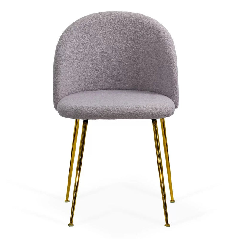 Scaun living BUC 284 din material boucle cu cadru metalic si dopuri pentru protectie