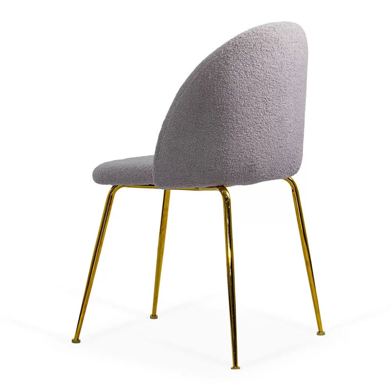 Scaun living BUC 284 din material boucle cu cadru metalic si dopuri pentru protectie