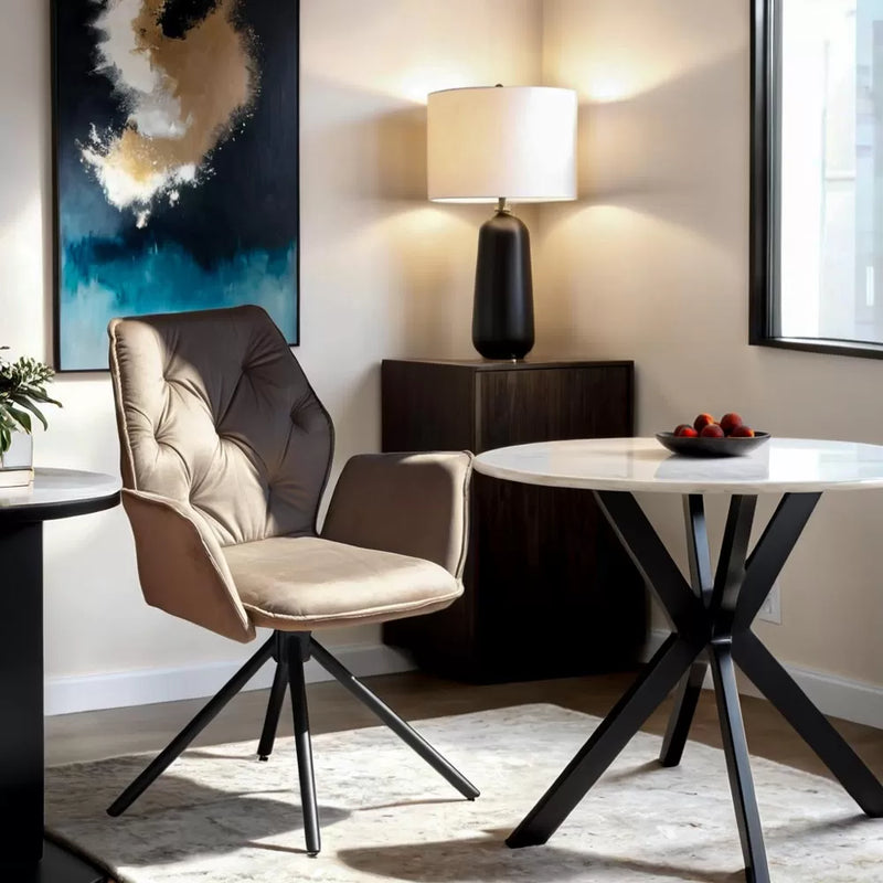 Scaune living rotative din catifea BUC 0224 - EScaune