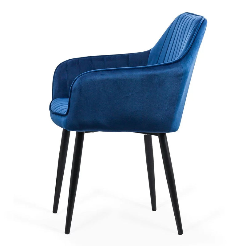 Scaun living din catifea cu picioare metalice negre BUC 259 - EScaune