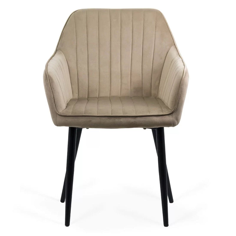 Scaun living din catifea cu picioare metalice negre BUC 259 - EScaune