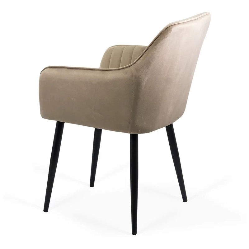 Scaun living din catifea cu picioare metalice negre BUC 259 - EScaune