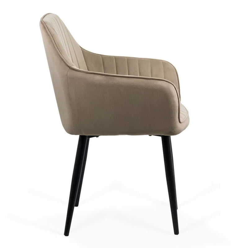 Scaun living din catifea cu picioare metalice negre BUC 259 - EScaune