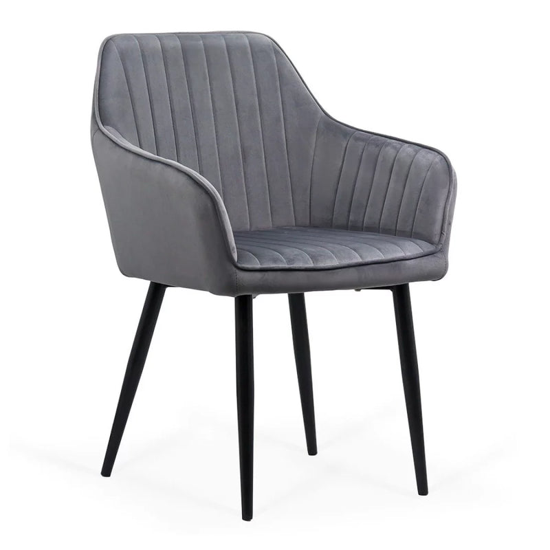 Scaun living din catifea cu picioare metalice negre BUC 259 - EScaune