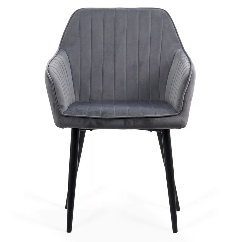 Scaun living din catifea cu picioare metalice negre BUC 259 - EScaune