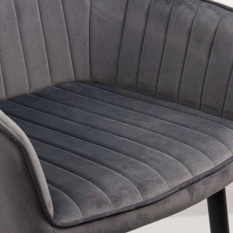 Scaun living din catifea cu picioare metalice negre BUC 259 - EScaune