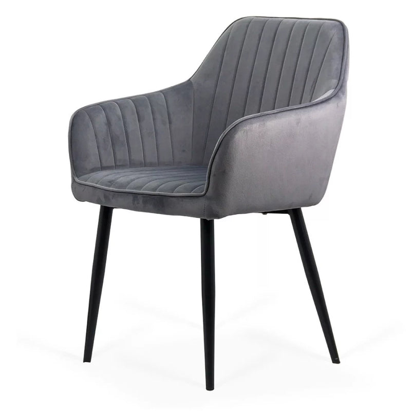 Scaun living din catifea cu picioare metalice negre BUC 259 - EScaune