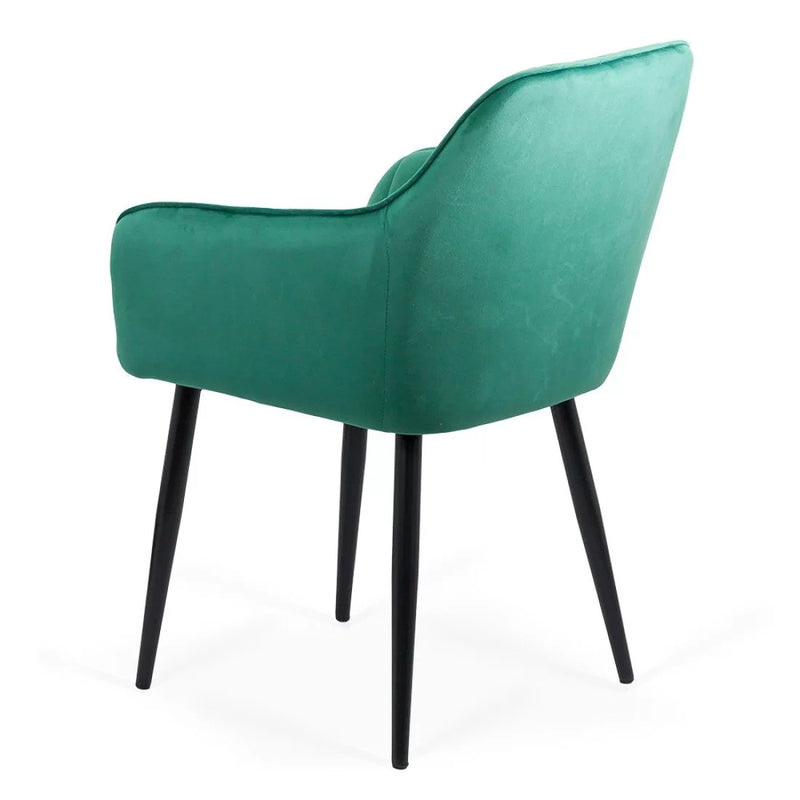 Scaun living din catifea cu picioare metalice negre BUC 259 - EScaune