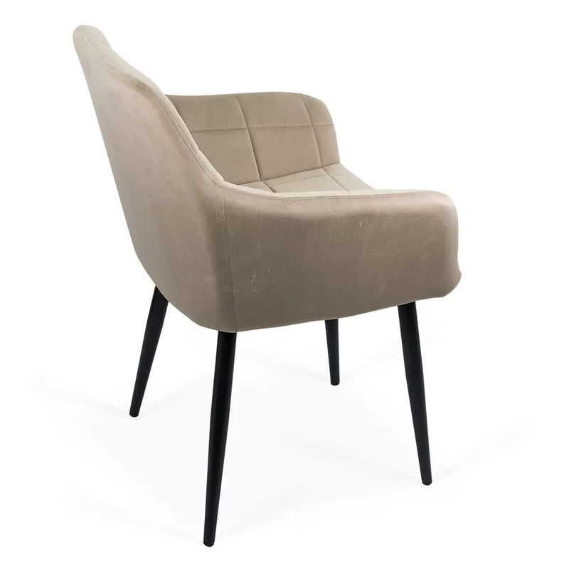 SCAUN LIVING DIN CATIFEA CU PICIOARE METALICE NEGRE BUC 260 - EScaune