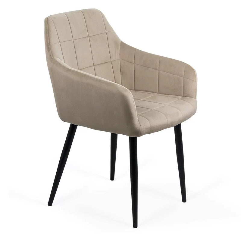 SCAUN LIVING DIN CATIFEA CU PICIOARE METALICE NEGRE BUC 260 - EScaune