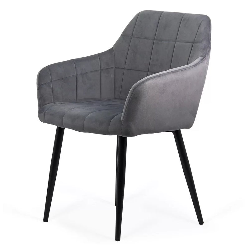 SCAUN LIVING DIN CATIFEA CU PICIOARE METALICE NEGRE BUC 260 - EScaune