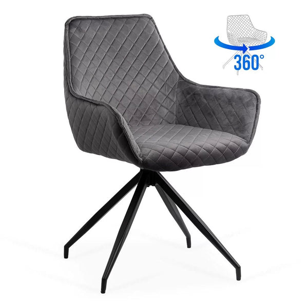 Scaune living rotative din catifea BUC 0223