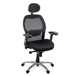 Scaun de birou ergonomic rezistent 150 kg cu suport lombar si cotiere reglabile SYYT 9513 negru - EScaune