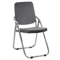 Scaun pliant din catifea HRC 609V gri - EScaune