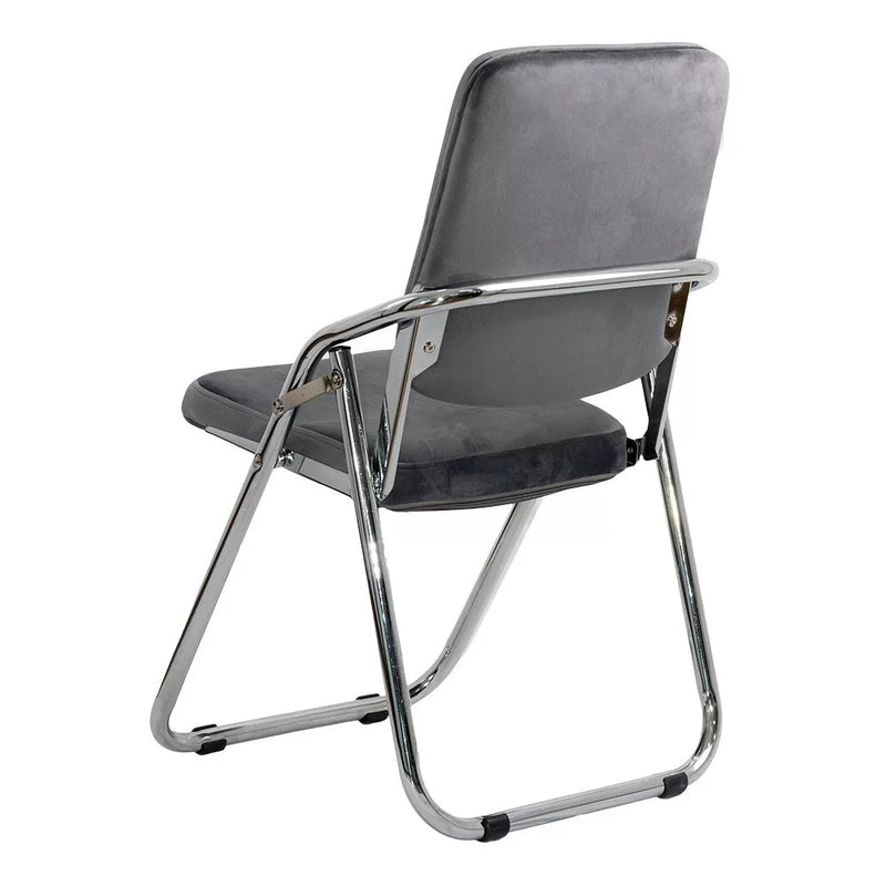 Scaun pliant din catifea HRC 609V gri - EScaune
